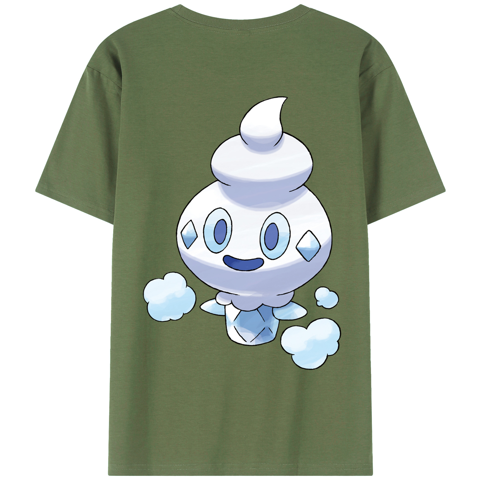 （画像用） ポケットモンスター Pokémon 綿100％ メンズ半袖Tシャツ（バックプリント） 通気性